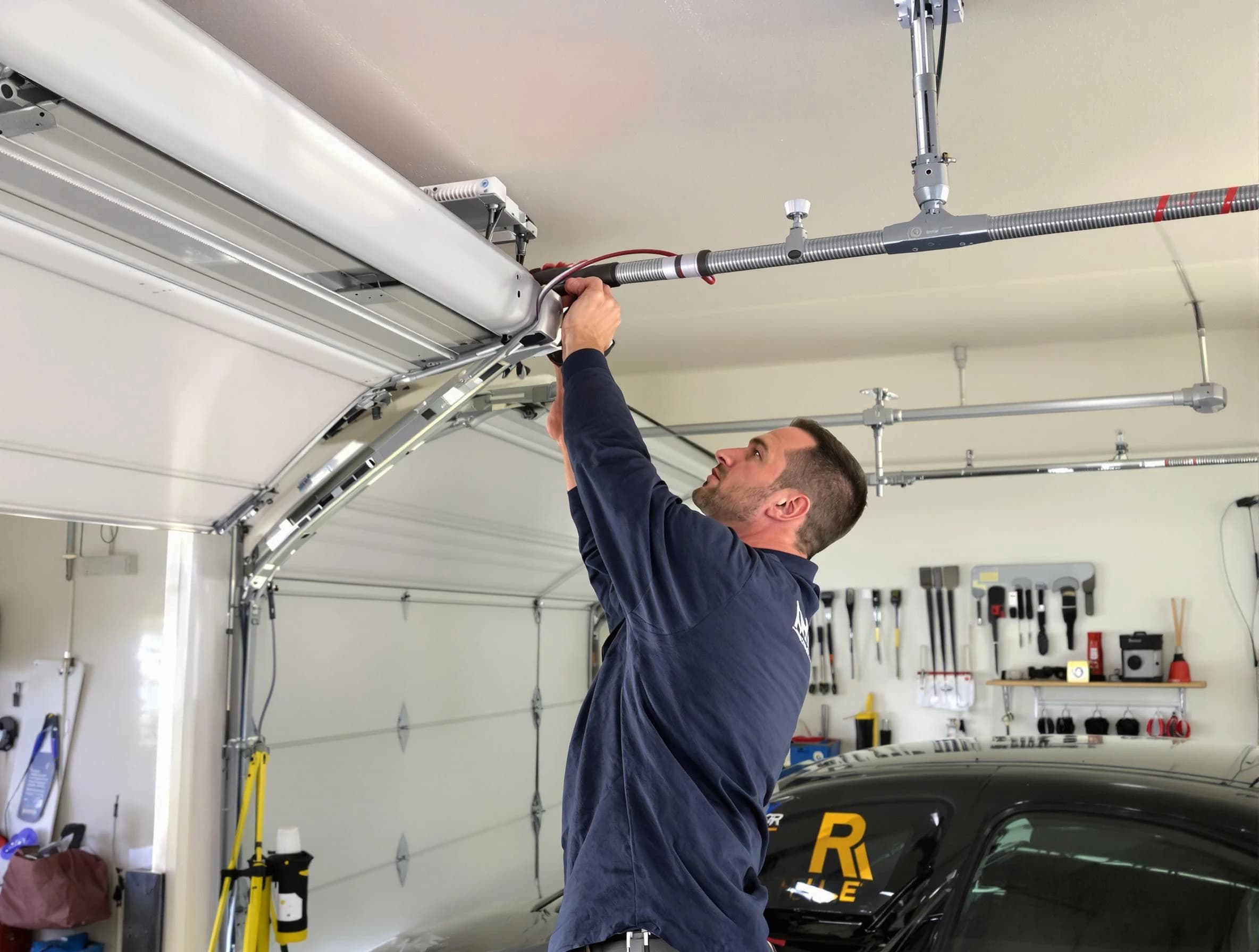 North Ogden Garage Door Repair technician performing garage door cable repair in North Ogden
