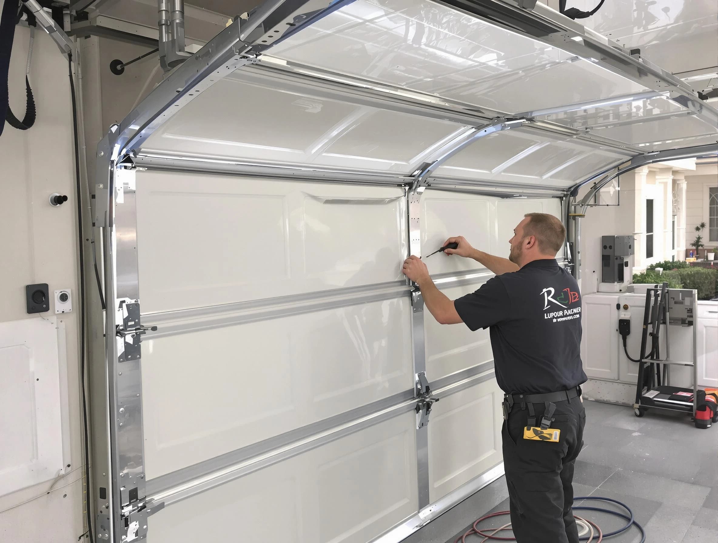 North Ogden Garage Door Repair professional performing panel repair in North Ogden